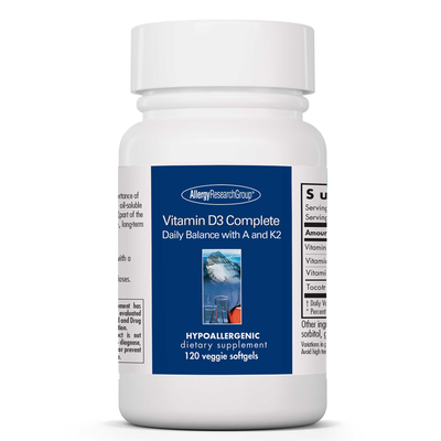 Vitamin D3 Complete Daily Balance with A and K2 (Allergy Research Group)