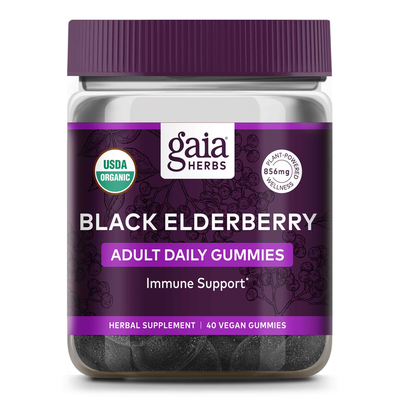 Black Elderberry Adult Daily Gummies (Gaia Herbs)