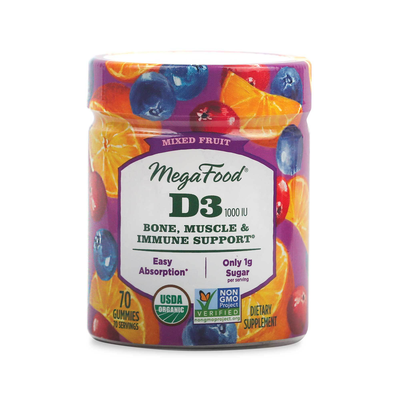 D3 Wellness 1000 IU Gummies, Mixed Fruit (MegaFood)