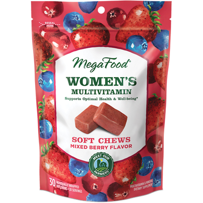 Women's One Daily Multivitamin Soft Chews - Mixed Berry Flavor (MegaFood)